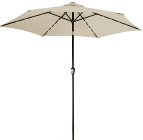 Kingsleeve® LED napernyő Miami Ø270 cm - bézs