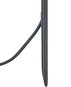 Fekete leszúrható spotlámpa 40 cm LED-del, állítható IP65-ös, kábellel és dugóval - Carl