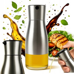 Olaj adagoló ecet 320 ml-es üvegpalack fém kupakkal