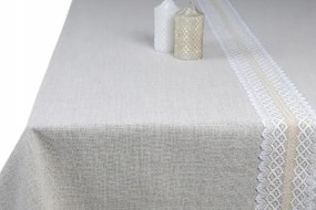 Abrosz csipkével Retro Clasic 180x140 bézs+fehér