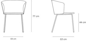 Mustársárga kárpitozott étkezőfotel szett 2 db-os Add – Teulat