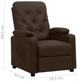 barna műbőr dönthető fotel