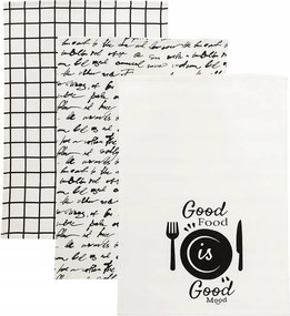 3 db-os konyhai törlőkendő szett 40x60 cm Good Food Good Mood