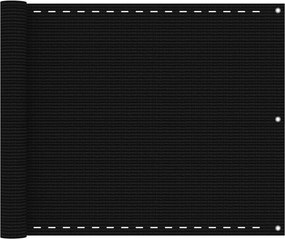 vidaXL fekete HDPE erkélytakaró 75 x 400 cm