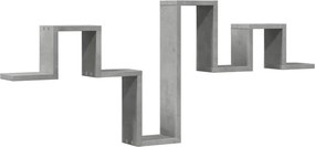 vidaXL betonszürke szerelt fa fali polc 104,5 x 10 x 43 cm