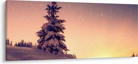 Havas fa egy réten képe (120x50 cm)