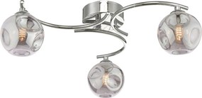 Dar Lighting modern mennyezeti lámpa nakita füstös csiszolt króm darnak5350-28