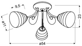 Csillár SIMPLI 3xE27/40W/230V