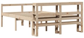 tömör fenyőfa ágy időseknek fejtámlával 140 x 190 cm