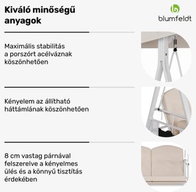 GranSway hollywoodi hinta 3 üléses egyénileg állítható Porszórt acél Időjárásálló