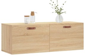 sonoma tölgy színű szerelt fa faliszekrény 100 x 36,5 x 35 cm