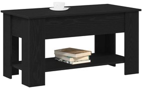 Fekete Tölgy Kávézóasztal - 101x49x52 cm Műanyagból készült