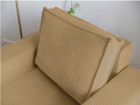 Kialakítás SMART SET fotel lábtartóval, mustárszínű