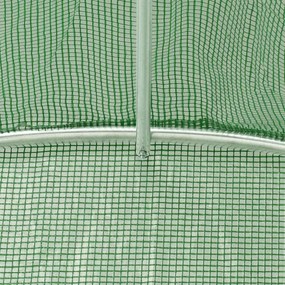 zöld acélvázas melegház 6 m² 3 x 2 x 2 m