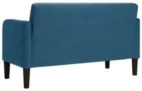 kék bársony loveseat kanapé 109 cm