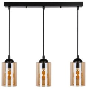 Fekete függőlámpa üveg búrával 10x55 cm Bistro – Candellux Lighting