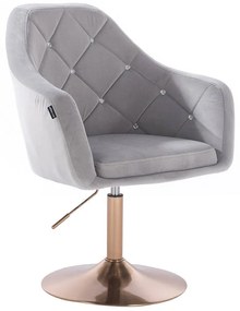 HR830 Acél Modern Velúr Szék Arany lábbal
