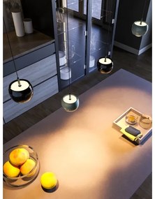 Redo 01-3551 - LED Csillár zsinóron AVES LED/12W/230V átm. 9,6 cm CRI 90 antracit