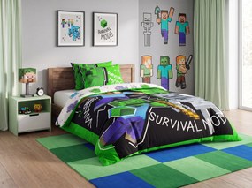 Gyerek ágyneműhuzat MINECRAFT MOOD színes Ágyneműhuzat mérete: 70 x 80 cm | 140 x 200 cm