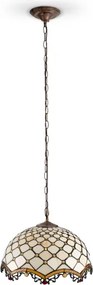 BRILAGI - Tiffany vitrázs csillár láncon IVORY 1xE27/60W/230V Ø 40 cm