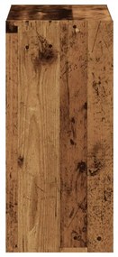 antik fa színű szerelt fa könyvespolc 68,5 x 32 x 68,5 cm