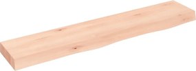 vidaXL kezeletlen tömör tölgyfa fali polc 100x20x6 cm