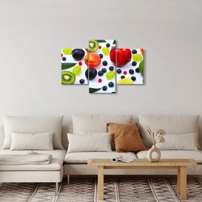 Vízcseppekkel ellátott gyümölcs képe (90x60 cm)
