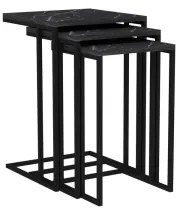 KÉSZLET 3x Kisasztal fekete