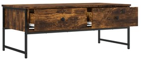 füstös tölgy színű szerelt fa dohányzóasztal 101 x 49 x 39,5 cm