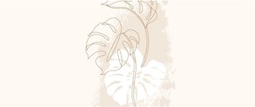 Kép - Line art monstera N⁰1 (120x50 cm)