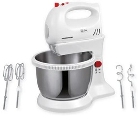 Heinner HMBR-300W - Kézi habverő forgatható keverőtállal, 300 W/230 V, fehér