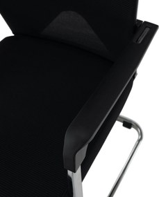 Tárgyalószék, fekete, RAVIL