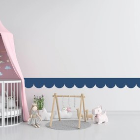 PIPPER. Textil öntapadó tapéta - Mini Ív - Sötétkék színű Szín: Sápadt