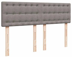 Ottomán ágy matraccal &amp; LED-ek Taupe 140x200 cm anyaggal