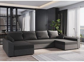 Sarok ülőgarnitúra U Paragon U (sötétszürke + barna). 1057391