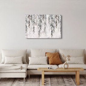 Kép - Fűzfa gallyak szürke vakolatban (90x60 cm)