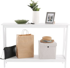 Konzolasztal, fehér, APOLOS