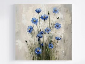 Vászonkép Canvas Természet Növények Kert Rét Kék Virágok 40x40