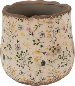 Kerámia kaspótakaró réti virágokkal Brigitta L 21x19 cm