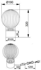 Reality - Asztali lámpa DAVE 1xE27/40W/230V