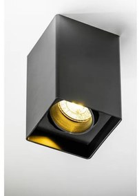 Lámpa Mennyezeti lámpatest RESTO, PC, 80x80x125 mm, IP20, max 20W, négyzet, fekete