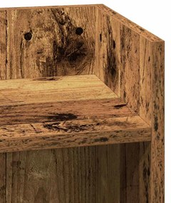 2 db antik fa színű kisasztal polccal 25,5 x 27 x 60 cm