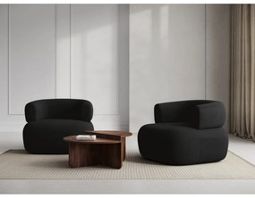 Fekete buklé fotel Jenny – Micadoni Home