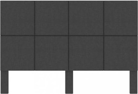 sötétszürke szövet steppelt fejvég 180 x 200 cm
