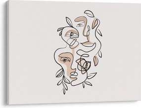 Kép - Line art arckezelés (70x50 cm)