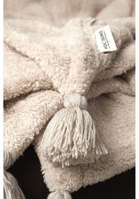 Világosbarna mikroplüss ágytakaró 160x200 cm Puffy – Mijolnir