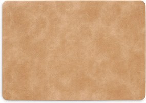 Támasztó alátét tányér alá, bőr utánzat, világosbarna, 42,5 x 30 cm