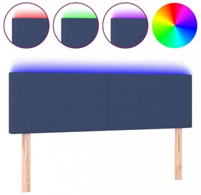 krémszínű szövet LED-es fejtámla 144x5x78/88 cm