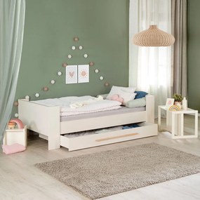 Bézs ágyneműtartós gyerekágy ágyrács nélkül 90x200 cm Kids – Roba