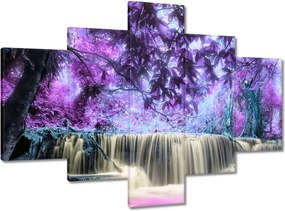 Vászonkép 100x70 Lila vízesés